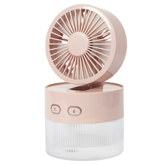 Ventilateur brumisateur orientable à LED (blanc chaud) - H.13cm