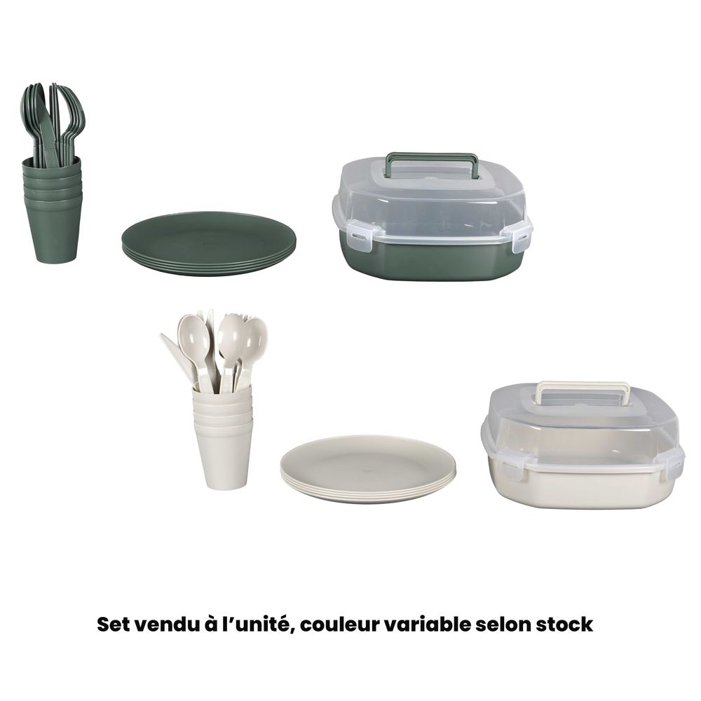 Set de pique-nique pour 4 personnes, coloris variables