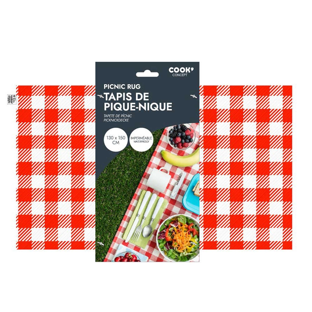Tapis de pique-nique imperméable, coloris mixte - 150x130cm