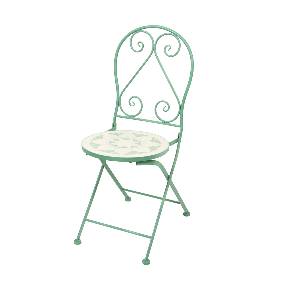 Chaise pliante VERIA, coloris vert - L.36xl.36xH.88cm
