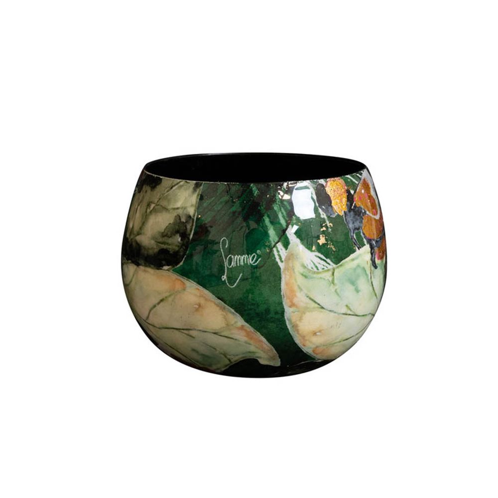 Mini cache-pot Bee vert D.7 × H.6cm