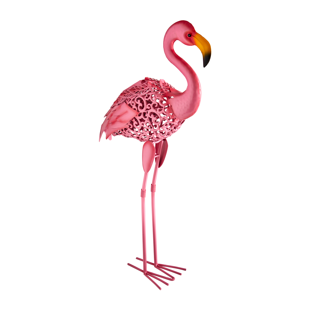 Silhouette solaire Flamant rose - L12.5xl31xH75cm