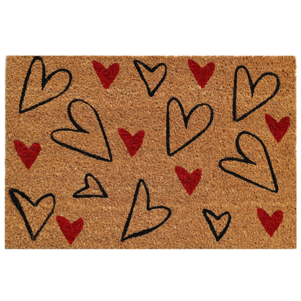 Paillasson en fibre de coco 'Coconeo amour' - L.60xl.40cm