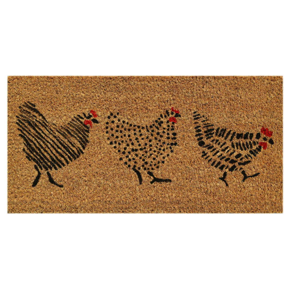 Paillasson 'Poucet cocottes', coloris naturel - L.50xl.25cm