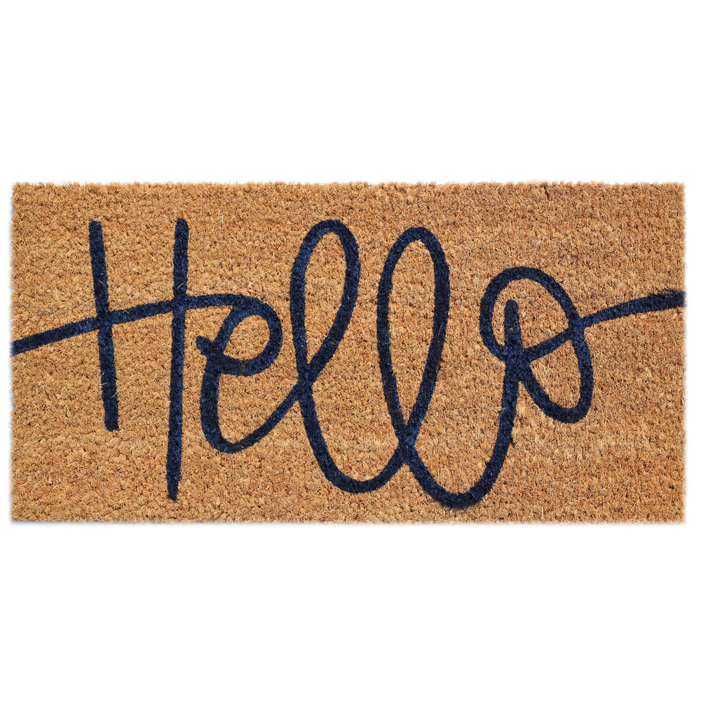 Paillasson 'Poucet hello', coloris naturel - L.50xl.25cm