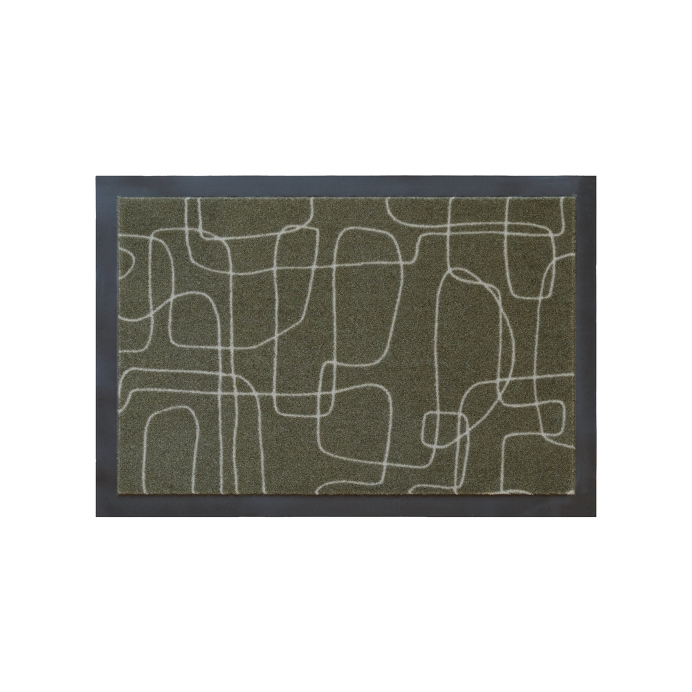 Paillasson d'intérieur 'Alperia', coloris vert - L.58xl.39cm