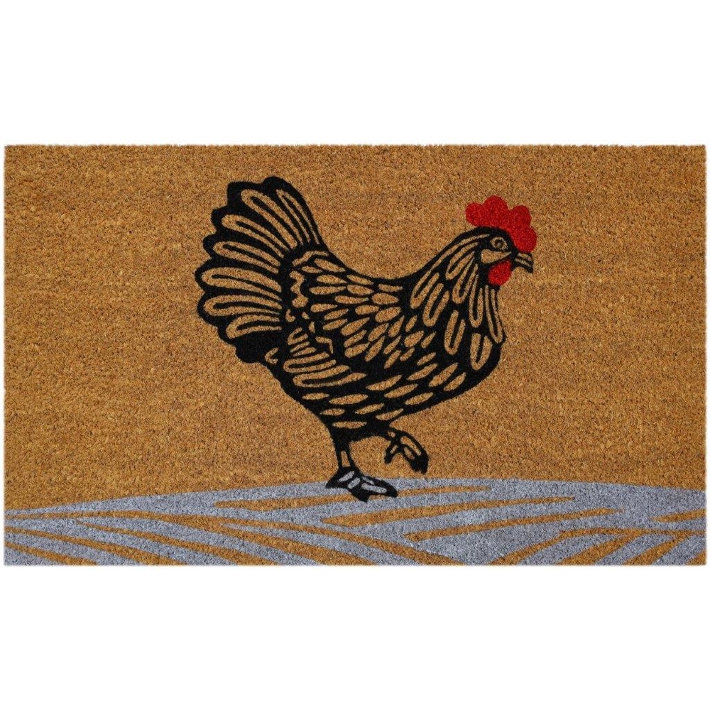 Paillasson 'Cocovea coq', coloris naturel - L.75xl.45cm