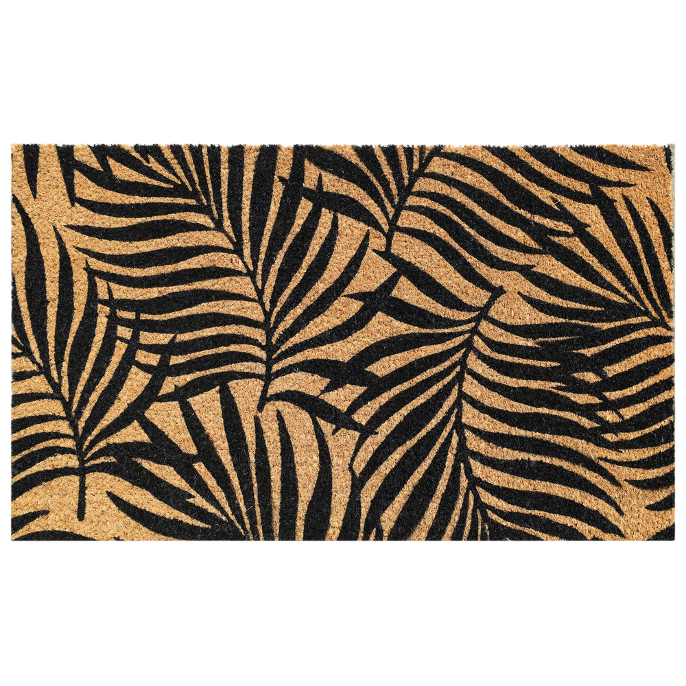 Paillasson 'Cocovea feuilles', coloris naturel - L.75xl.45cm