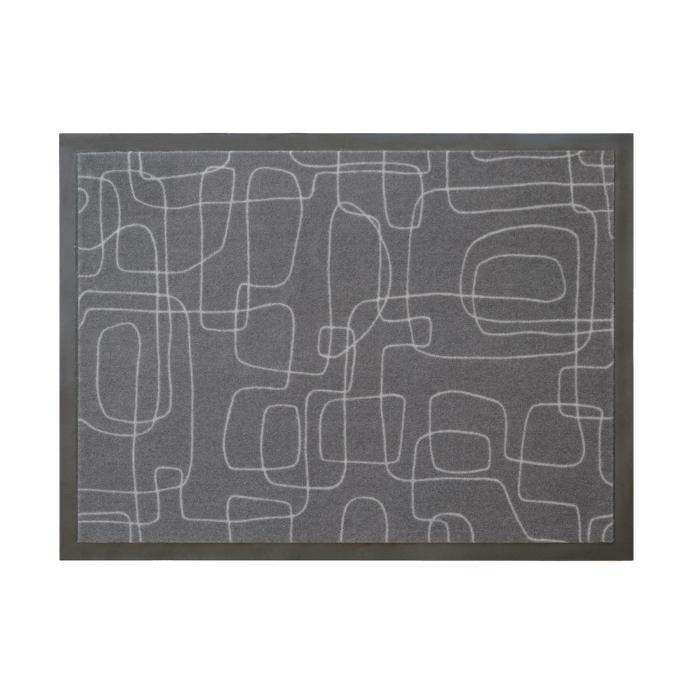 Paillasson d'intérieur 'Alperia', coloris gris - L.78xl.58cm