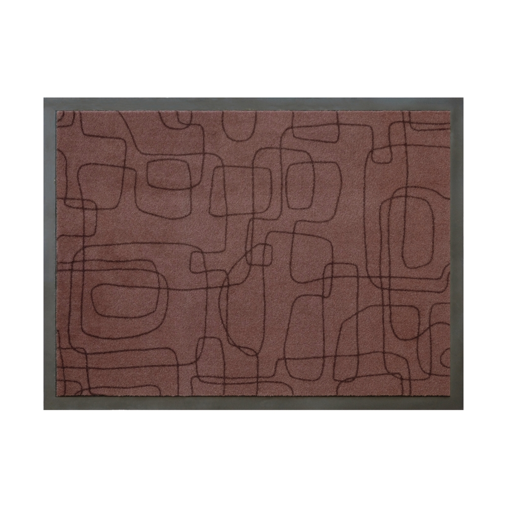 Paillasson d'intérieur 'Alperia', coloris bordeaux - L.78xl.58cm