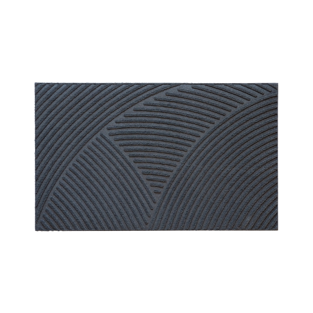 Paillasson d'intérieur 'Tignes vague', coloris gris - L.76xl.46cm