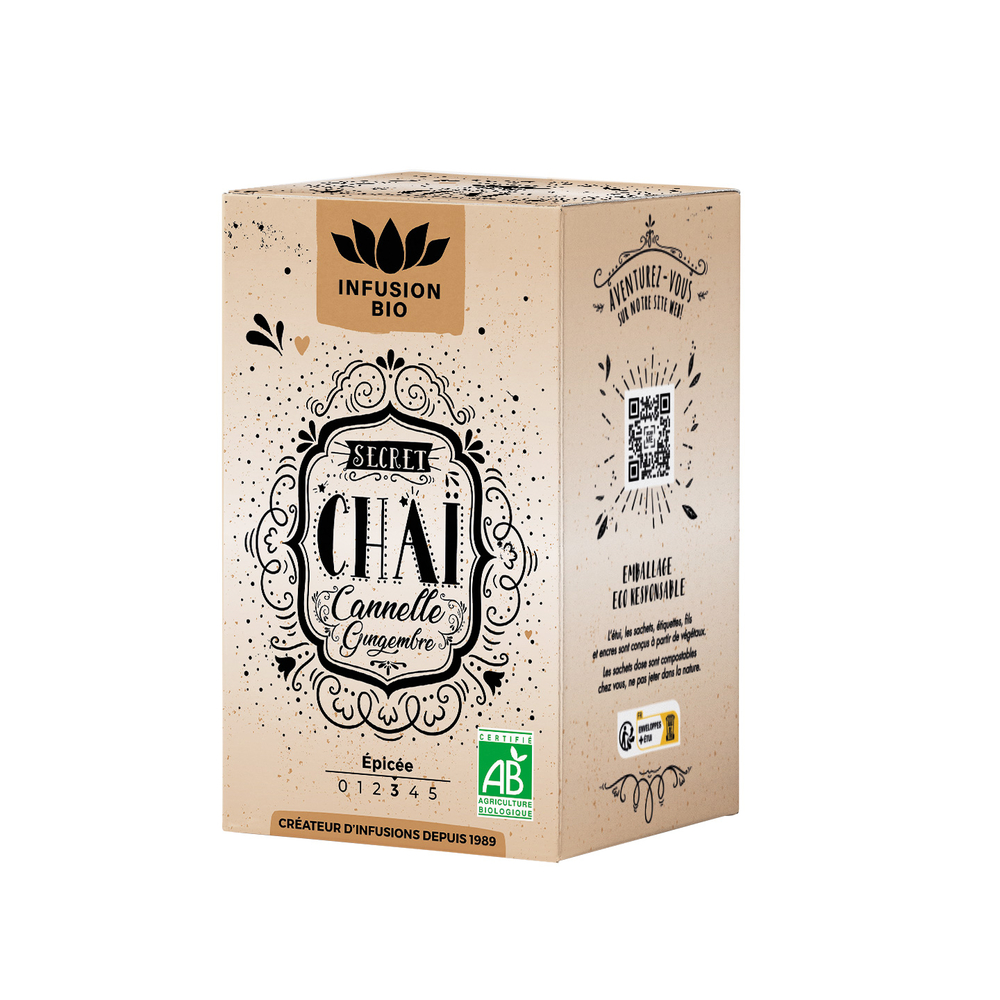 Infusion bio : Secret Chaï, 16 sachets