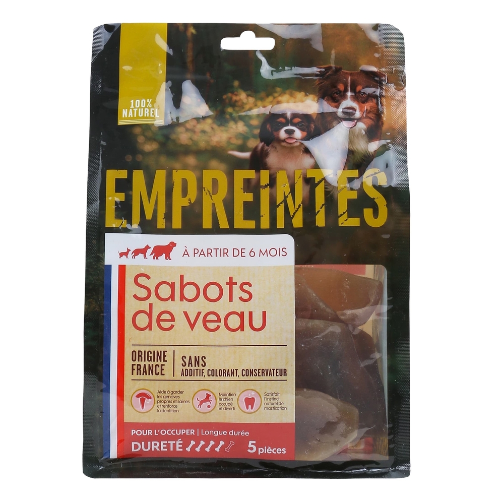 Friandise pour chien : sabots de veau - x5