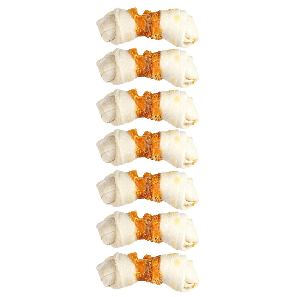 Friandise pour chien : os noué en peau de buffle - x7