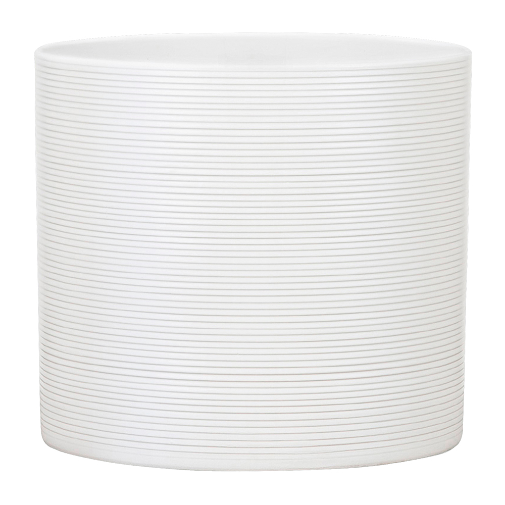 Cache-pot 'Panna' en céramique, coloris blanc - D.14cm
