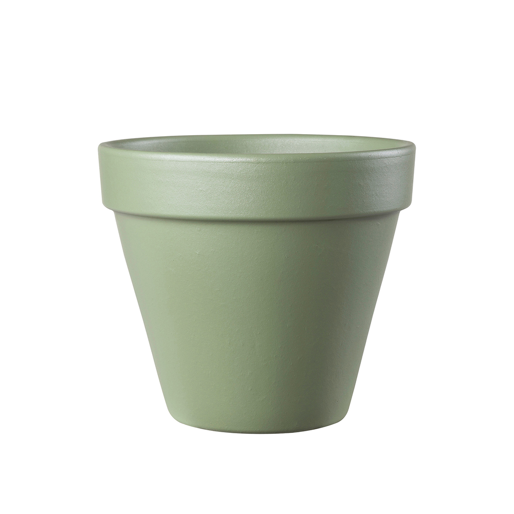 Pot vaso Colorama terre cuite et résine époxy, coloris sauge D.13cm