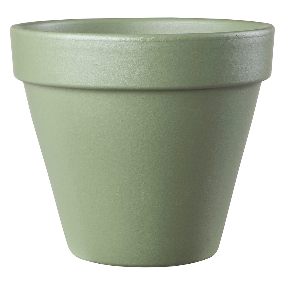 Pot vaso Colorama terre cuite et résine époxy, coloris sauge D.27cm