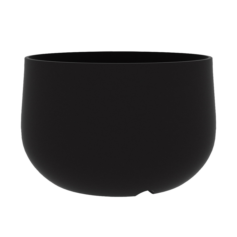 Pot rond Acaya, coloris noir - D.60xH.41cm