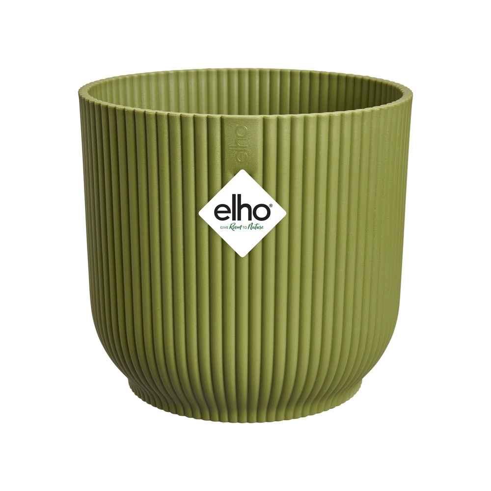 Cache-pot rond Vibes Fold, coloris vert fougère - D.30cm