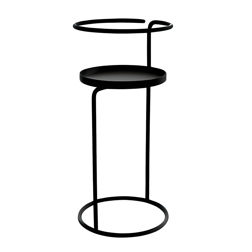 Sellette Cylindra, coloris noir charbon - 55x26xD.23cm