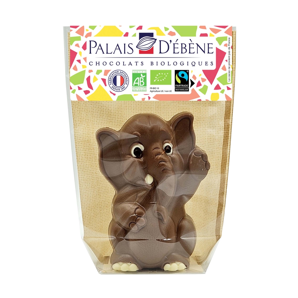 Éléphant de Pâques en chocolat au lait bio - 110g