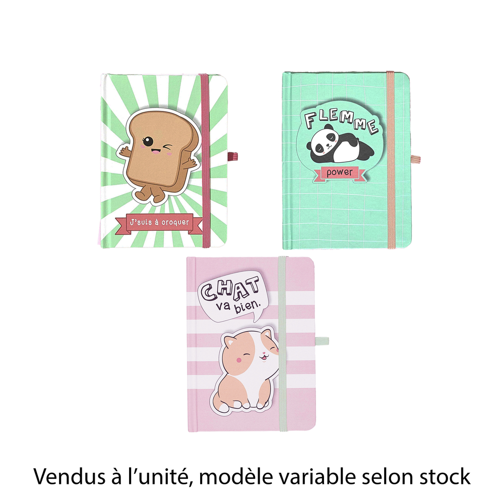Carnet 'Funny kawaii', format A6, modèles variables
