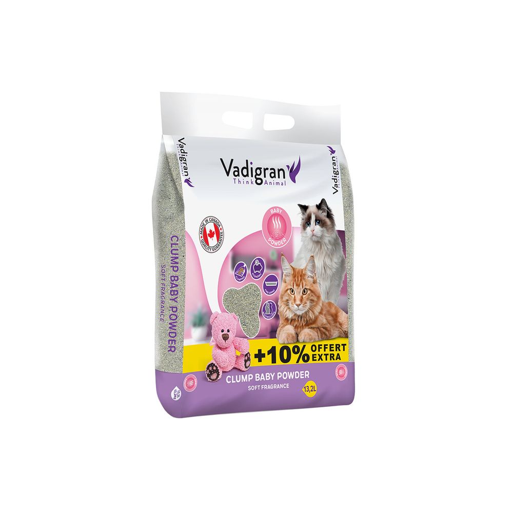 Litière pour chat, Baby powder 1kg + 10% gratuit