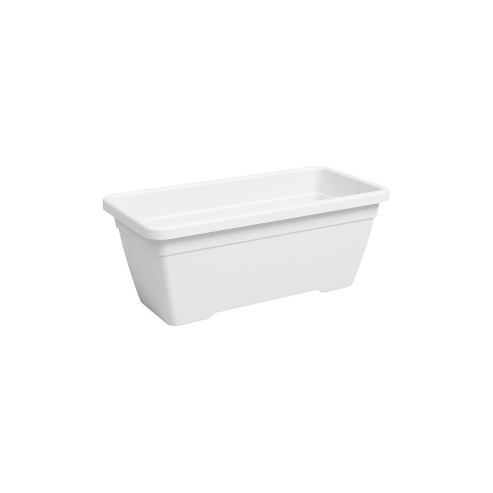 Jardinière rectangle Althéa, coloris blanc - L.40cm