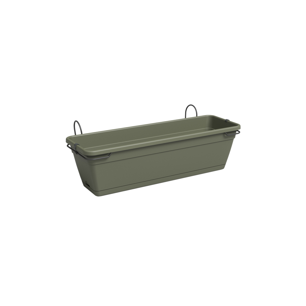 Kit de jardinière Althéa rectangulaire, coloris vert - 50cm