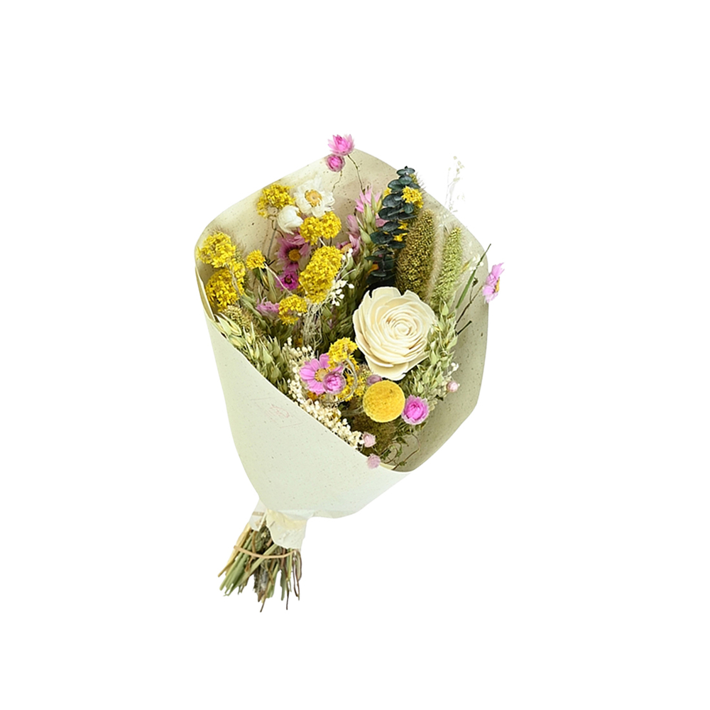 Bouquet de fleurs séchées Trendy multicolore H.50cm