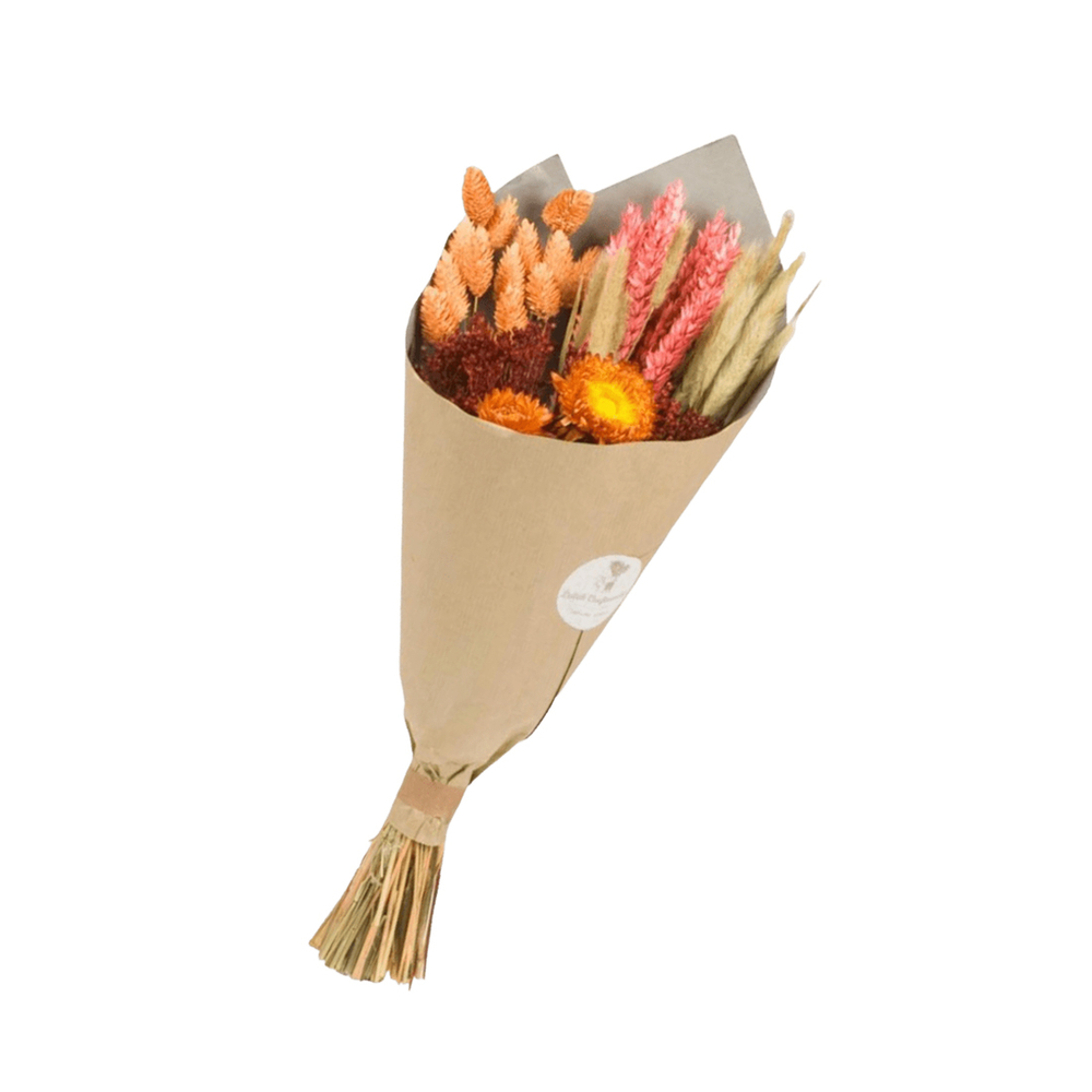 Bouquet de fleurs séchées Happy, coloris orange H.50cm