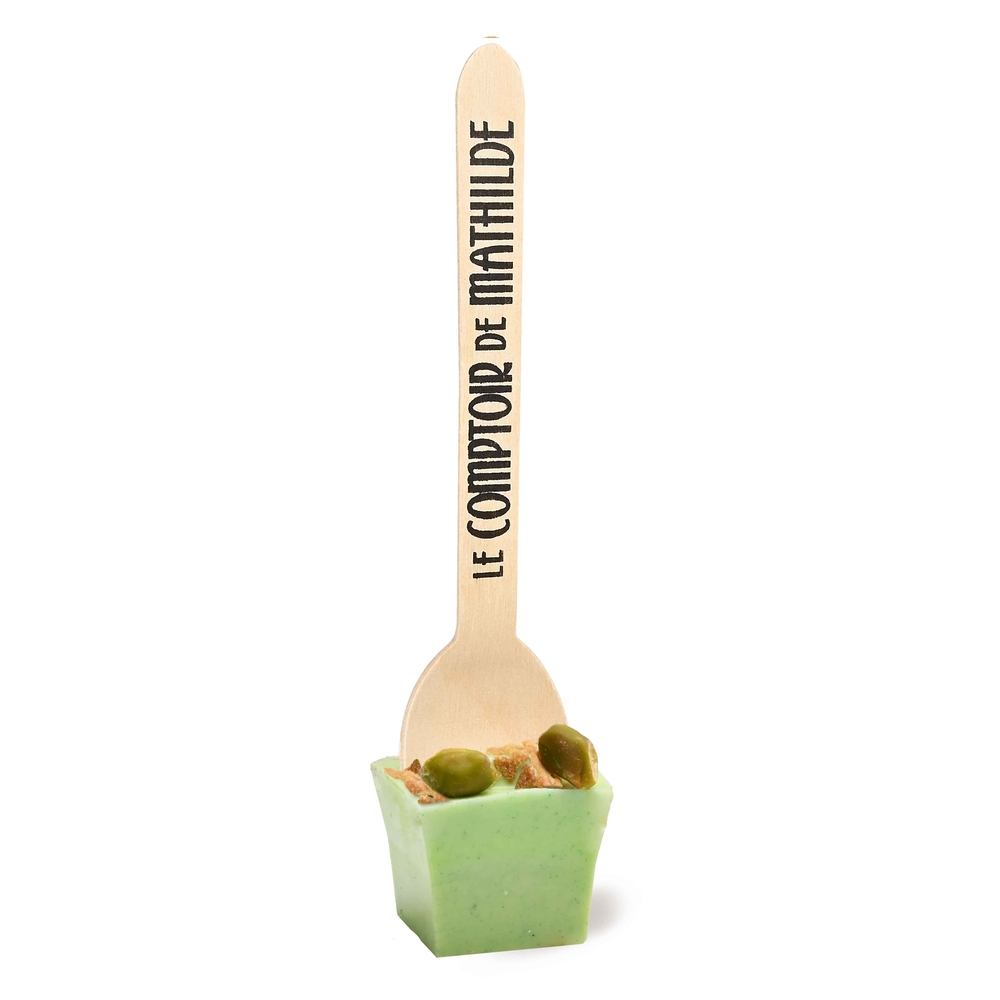 Cuillère Hot chocolate, feuilletine saveur pistache, Dubaï Style - 30g