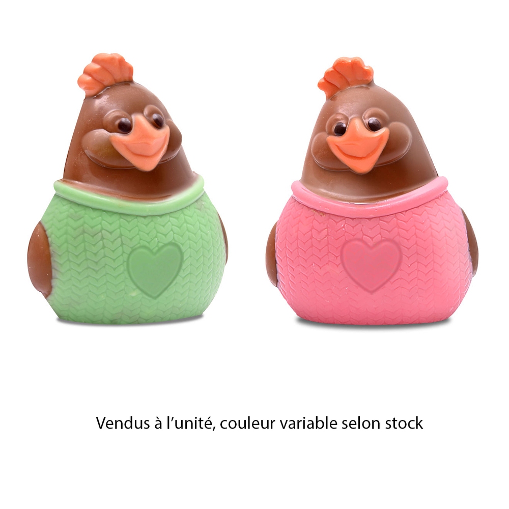 Poulette H.10cm, chocolat au lait, vendue à l'unité - 80g