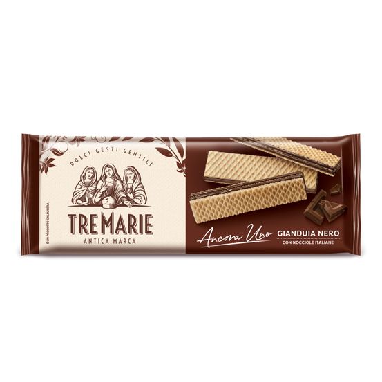 Gaufrettes 'Ancora Uno' fourrées à la crème de gianduja noir - 140g
