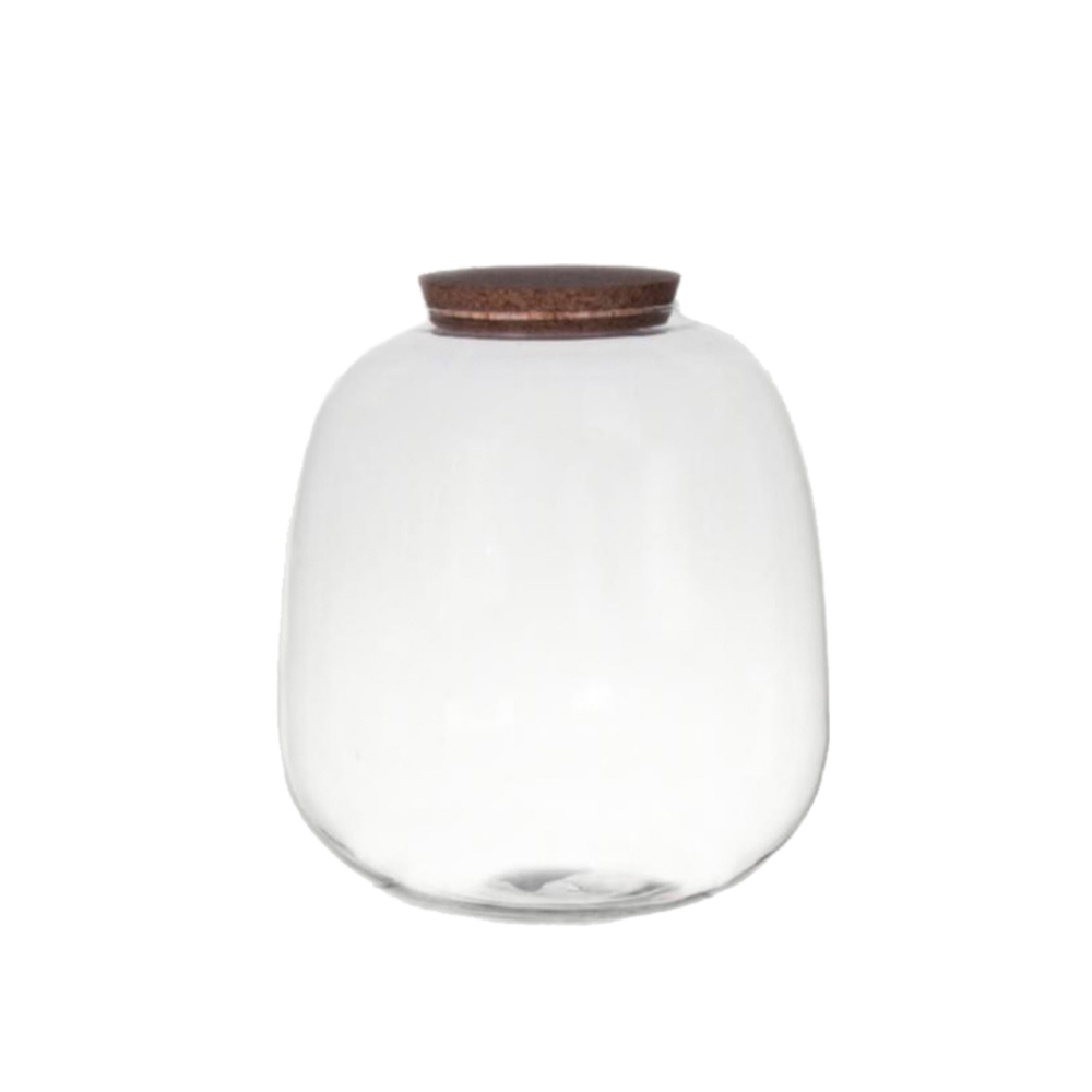 Vase 'Moly' en verre - D.23xH.25cm