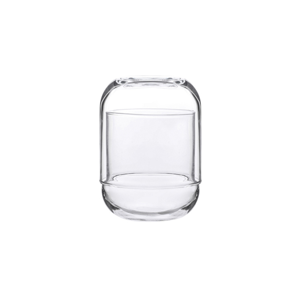 Vase 'Capsule' en verre - D.8xH.12cm