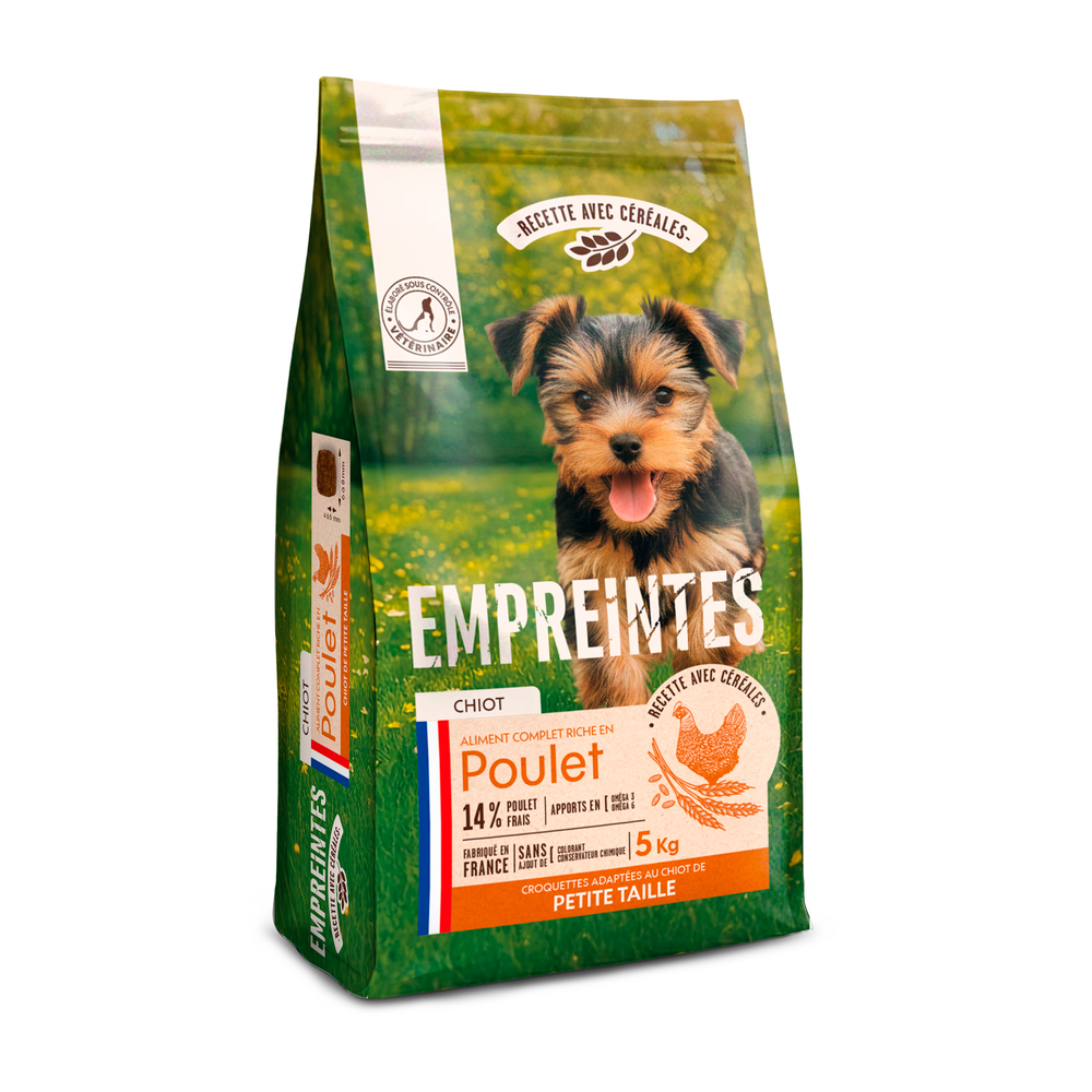 Croquettes poulet céréales, chiot petite race 5kg