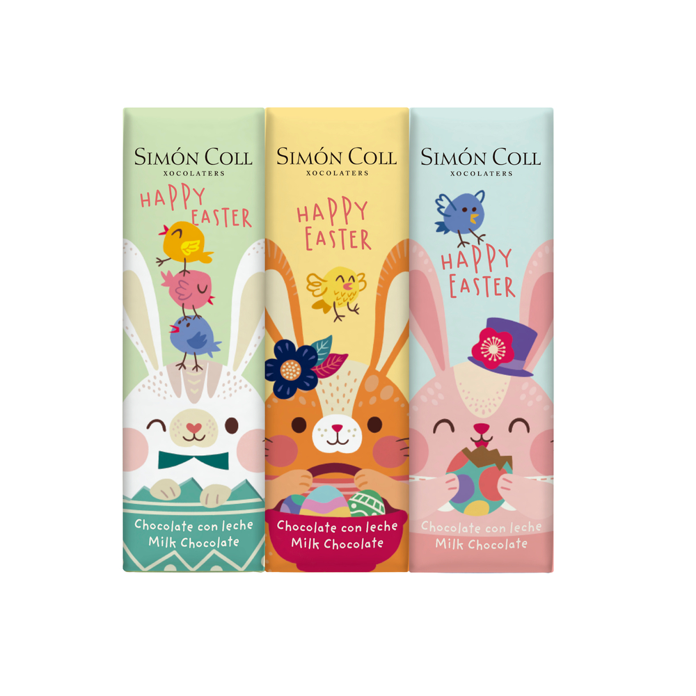 Mini tablettes de chocolat au lait de Pâques - 3x18g