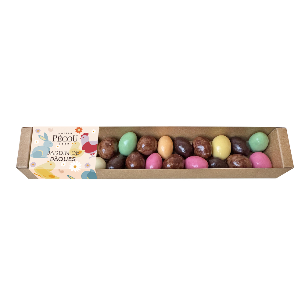 Réglette d’œufs en chocolat 'Jardin de Pâques' - 130g