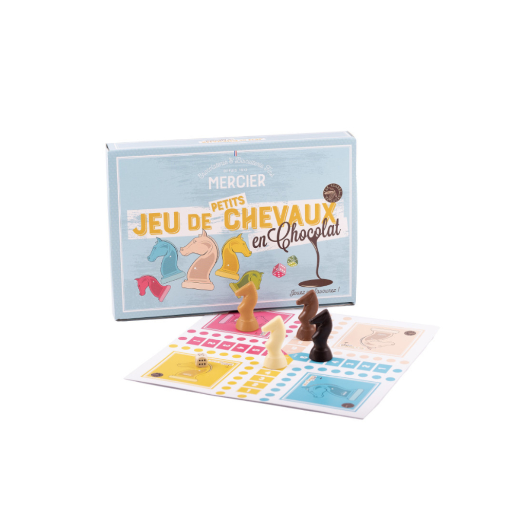 Coffret 'Jeu de petits chevaux' en chocolat, 4 saveurs - 260g