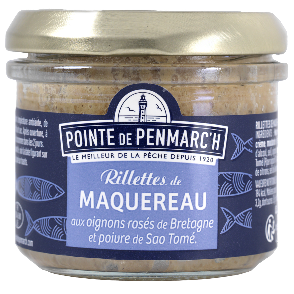 Rillettes de maquereau aux oignons rosés et poivre - 100g