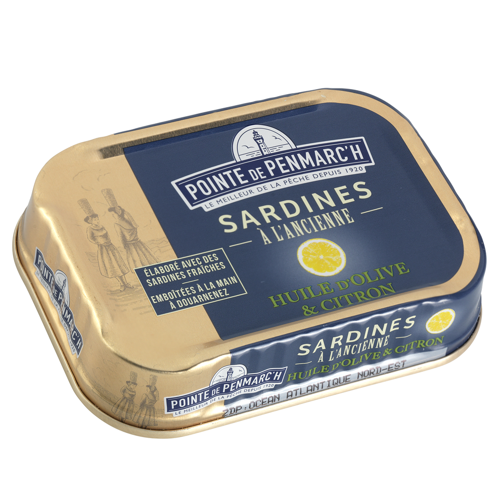 Sardines à l'ancienne à l'huile d'olive et au citron - 115g
