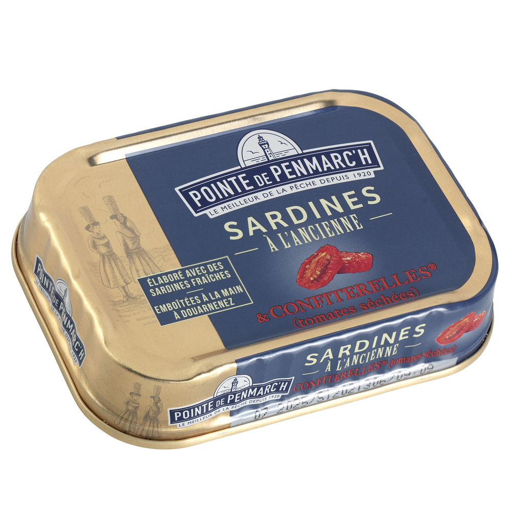 Sardines à l'ancienne à l'huile d'olive et confiterelles - 115g