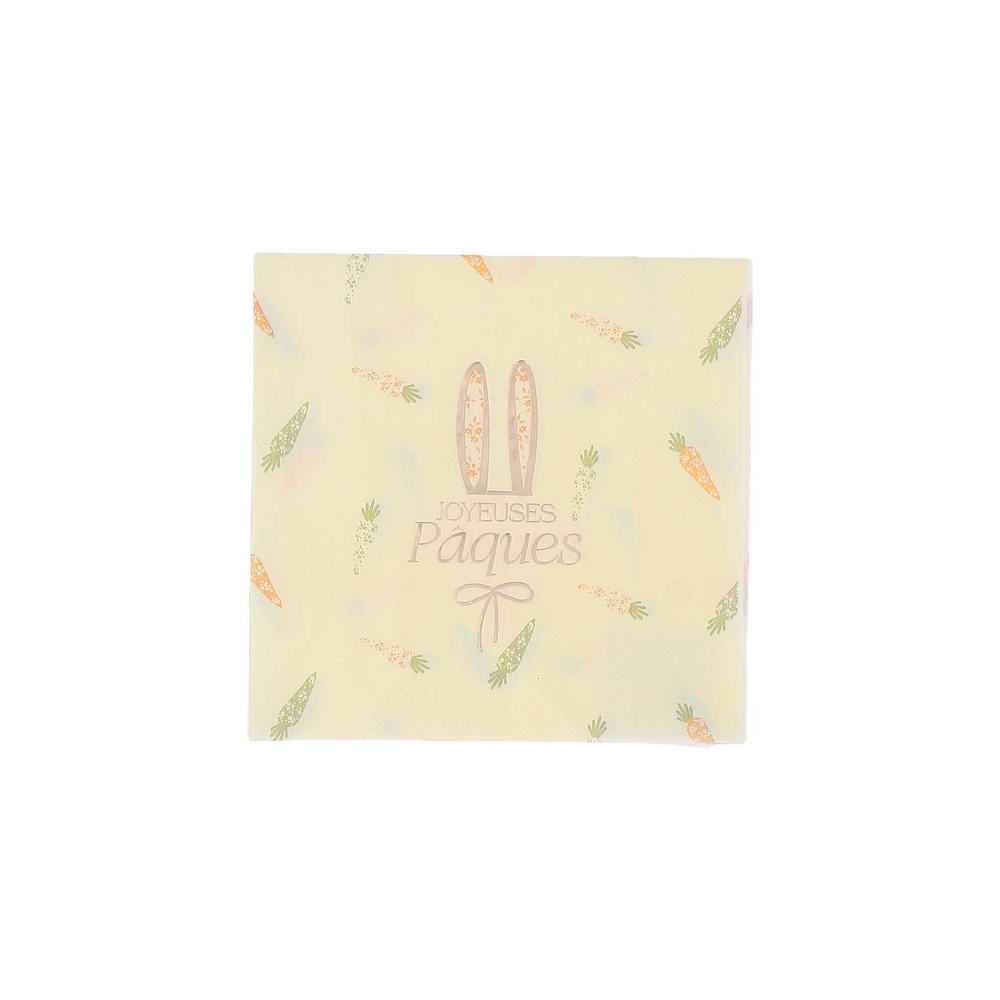 16 serviettes papier 'Pâques', coloris mixte - 16,5x16,5cm