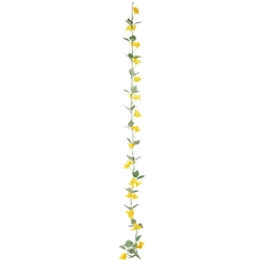 Guirlande décorative de bougainvillier, coloris jaune/vert - L.210cm