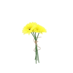Bouquet décoratif de 3 germinis, coloris jaune - H.25cm