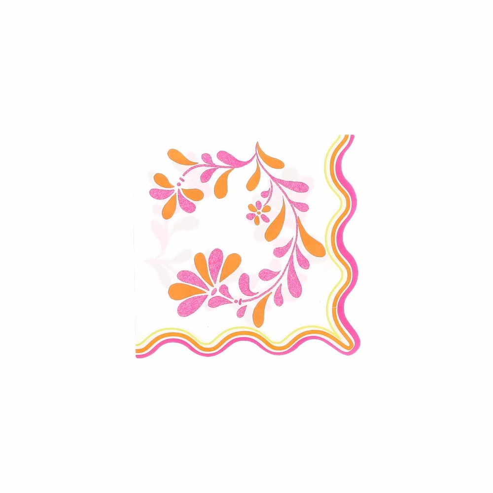 16 serviettes papier 'Pink Lemonade', coloris mixte - 16,5x16,5cm