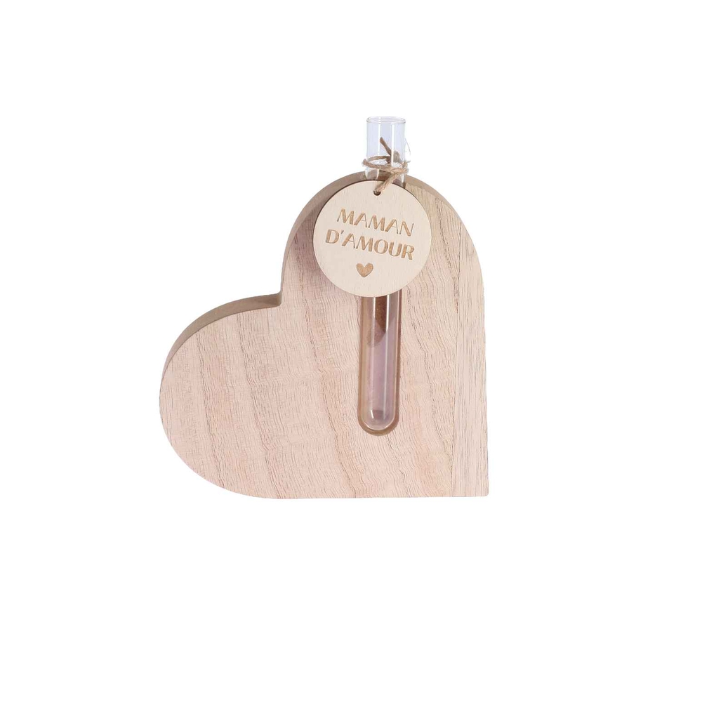 Soliflore cœur avec médaillon 