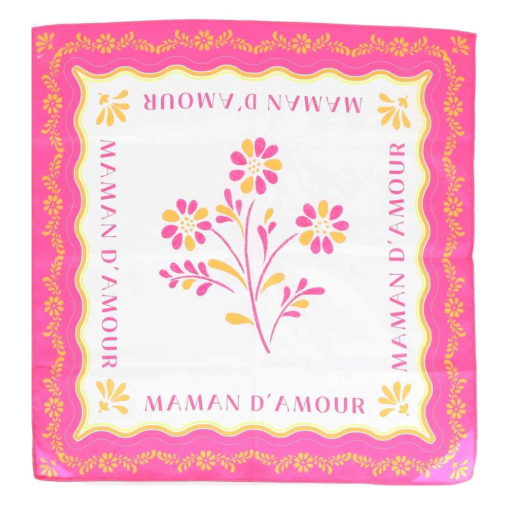 Foulard en satin 'Maman d'amour', coloris mixte - L.43xl.8cm