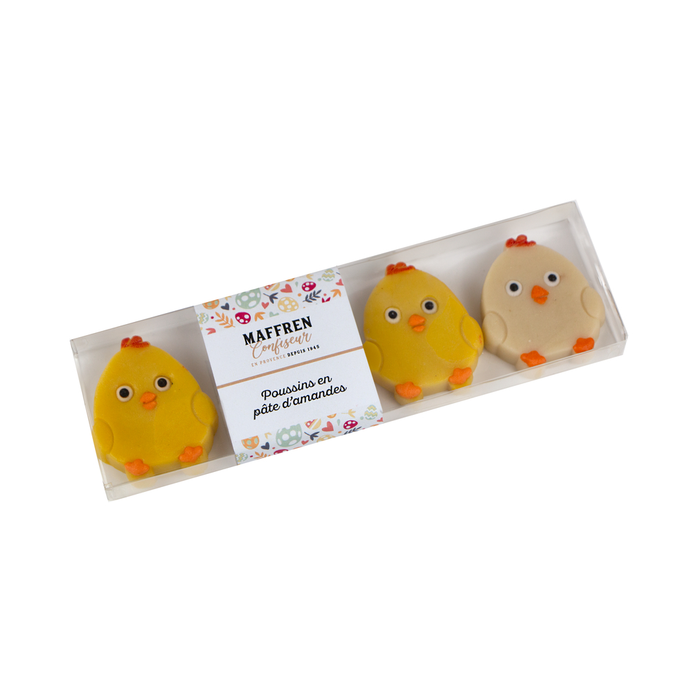 Réglette de poussins en pâte d’amandes - 75g